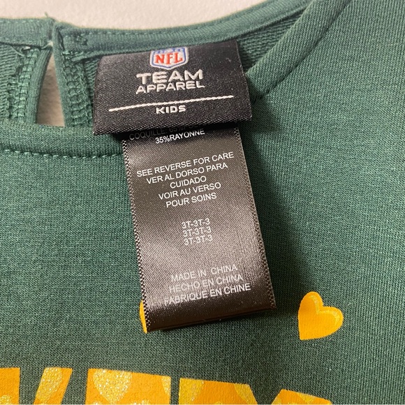 NFL Green Bay Packers Football 3T Toddler Girl’s Dress - Picture 2 of 4